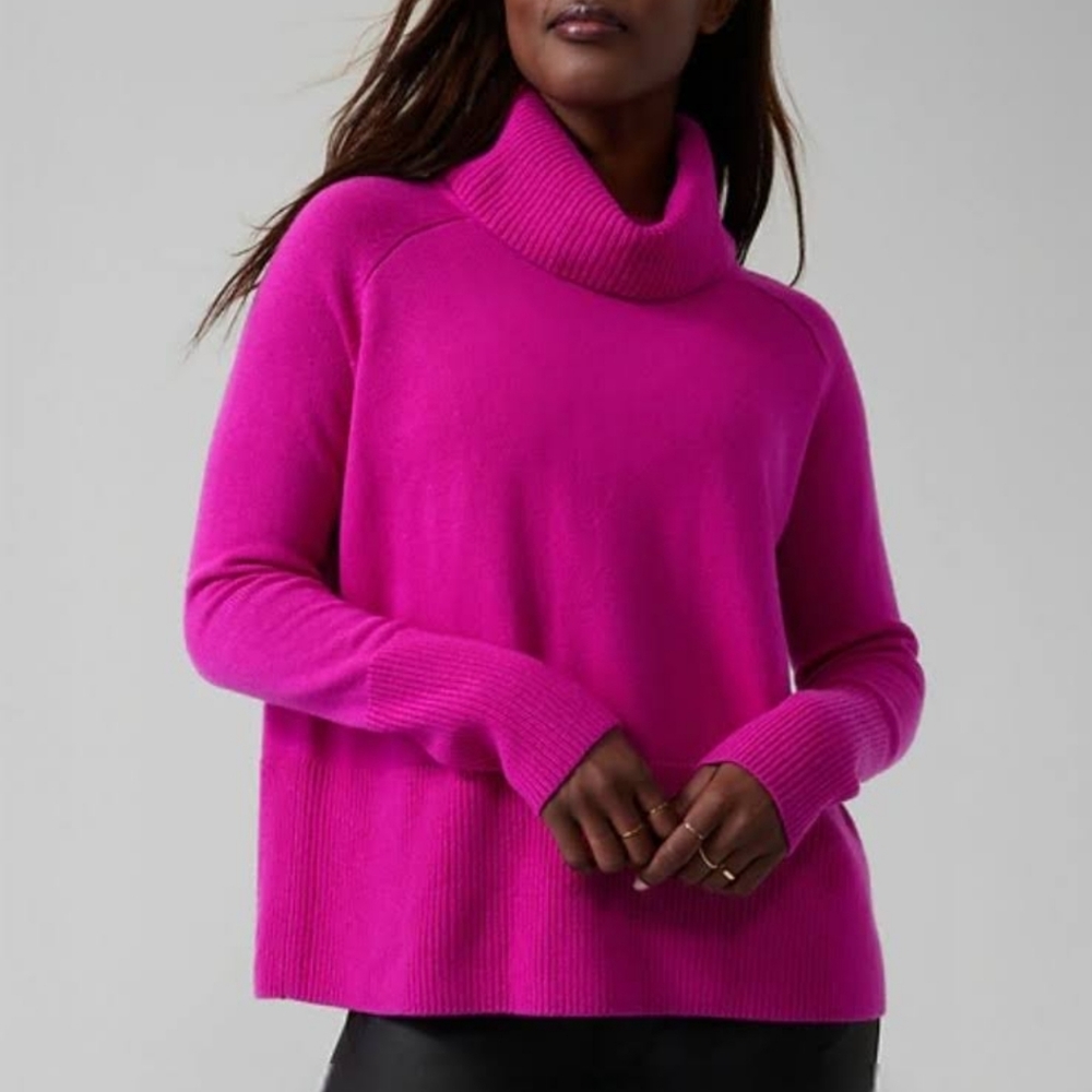 Athleta Pink Turtleneck Sweater